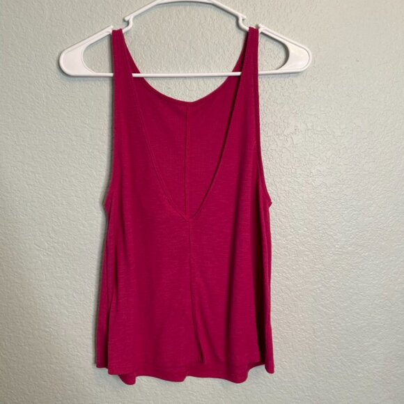 We The Free Dark Pink Flowy Loose Relaxed Tank Top | XS - Picture 4 of 5